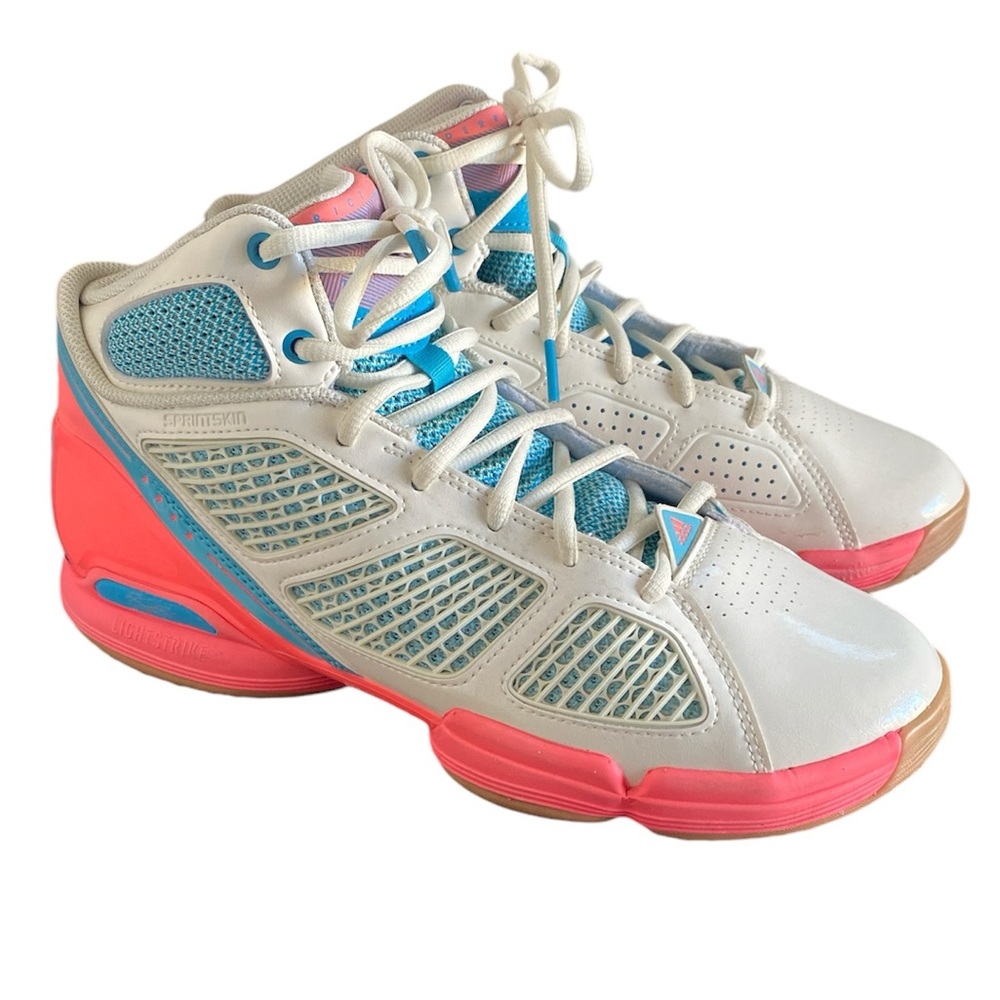 Adidas EUC Adizero Rose 1.5 Restomod Acid Red Basketball Shoes, Men’s 8.5
